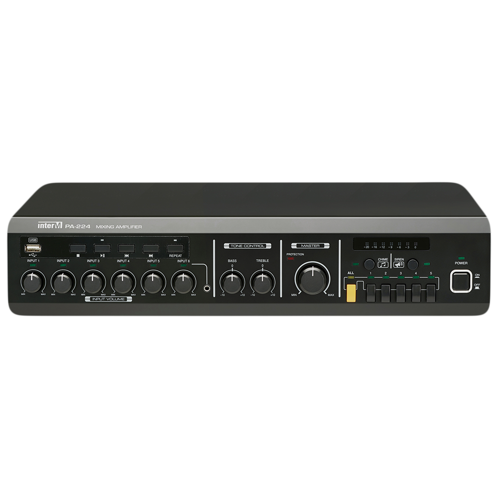 Inter-M PA-224- COMMERCIAL MIXING AMPLIFIER 240W (100V/70V, LOW-Z OUTPUT)